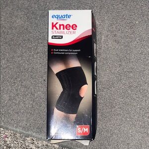 equate Black Knee Stabilizer Elastic Support Sleeve - S/M